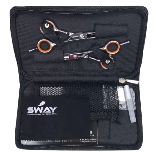 Набор ножниц для стрижки волос прямые и филировочные 6 размер Sway Grand 403 110 403 фото