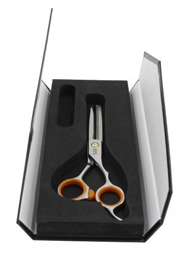 Перукарські філіровочні ножиці для стрижки волосся напівергономічні SPL 5,5 розмір 91635-35 фото