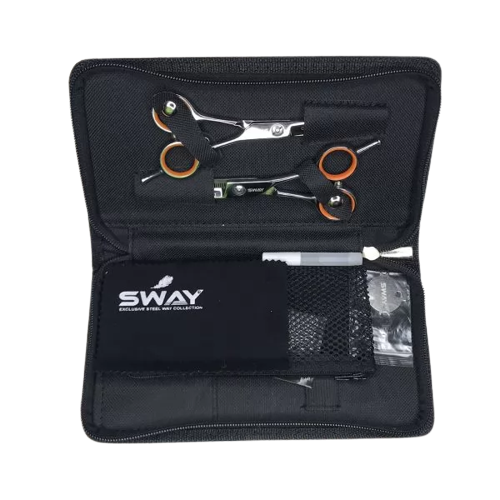 Набор парикмахерских ножниц для стрижки волос профессиональные прямые и филировочные 5.5 размер Sway Grand 402 фото