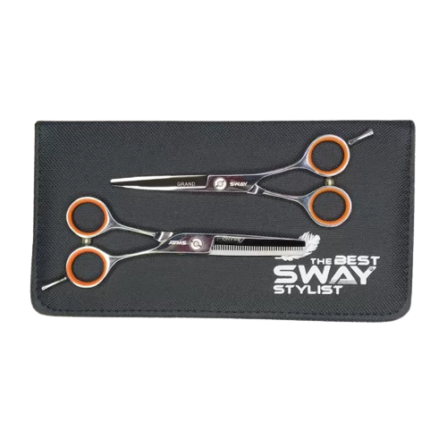 Набор парикмахерских ножниц для стрижки волос профессиональные прямые и филировочные 6.0 размер Sway Grand 402 фото