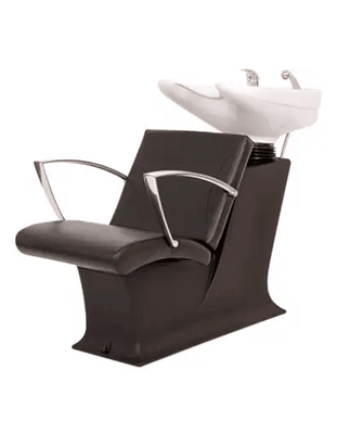 Перукарська мийка професійна з кріслом та підлокітниками коричневе Леді Кармен фото