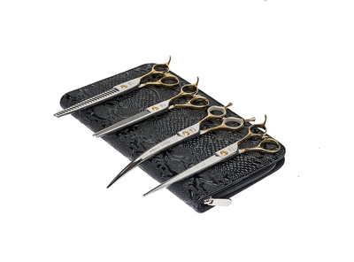 Набор ножниц для груминга Barracuda Gold Line, 4 единицы, 8.0 фото