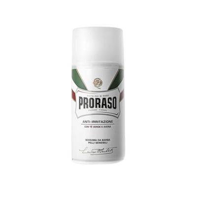 Піна для гоління Proraso White (New Version) Shaving foam зелений чай для чутливої шкіри 300 мл фото