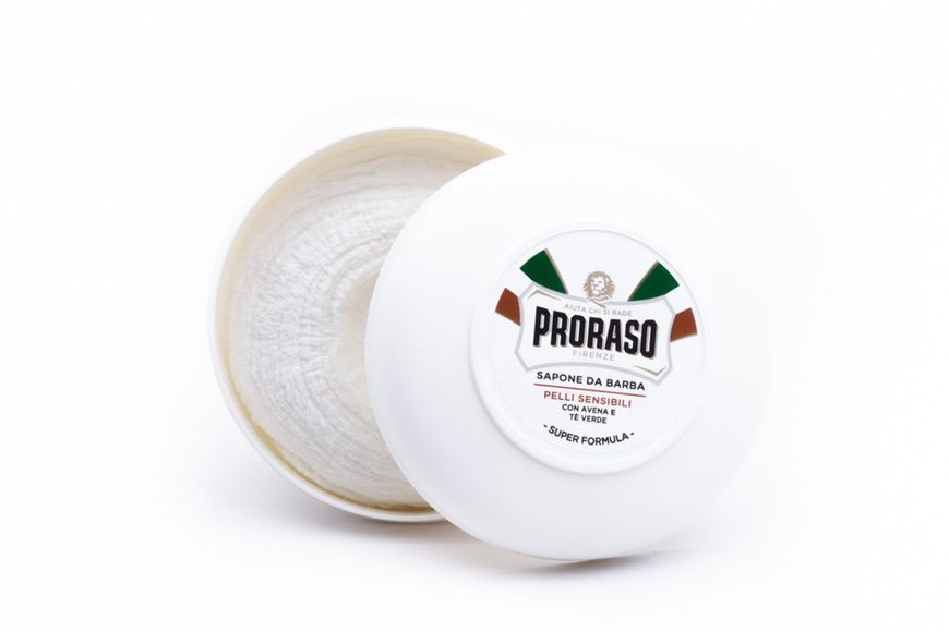 Мило для гоління Proraso White (New Version Super Formula) Shaving soap для чутливої шкіри 150 мл фото