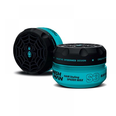 Віск для стилізації волосся Nishman Hair Styling Wax S3 Spyder (Blue Web) 150 мл фото