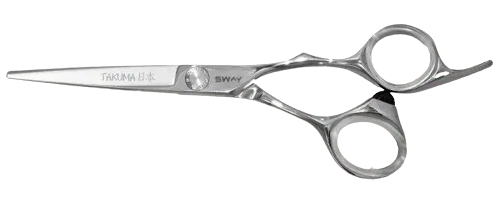 Прямі перукарські ножиці для стрижки волосся Sway Japanese Saku 5.5 розмір 110 60255 фото