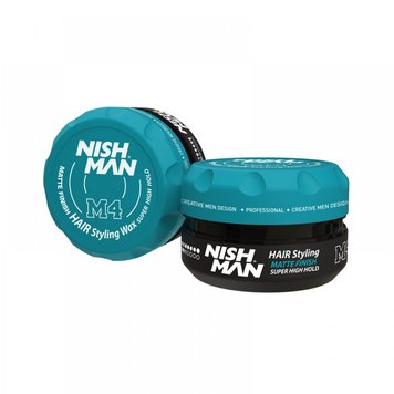 Віск матовий для стилізації волосся Nishman Matte Finish Super High Hold Wax M4 100 мл фото