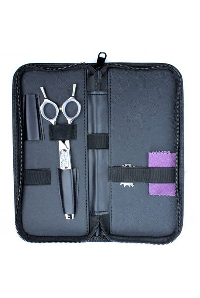 Ножницы филировочные для стрижки волос профессиональные парикмахерские в кожаном чехле 6 дюймов SPL 90009-63 фото
