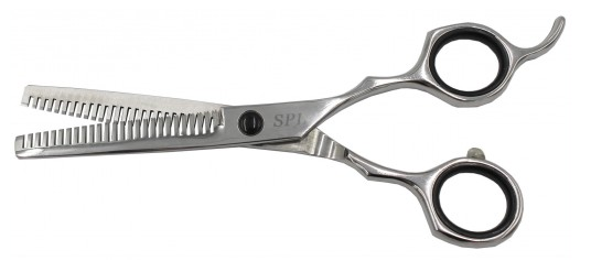 Ножиці філіровочні двосторонні для стрижки волосся перукарські SPL 5.5 розмір 98823-26 фото