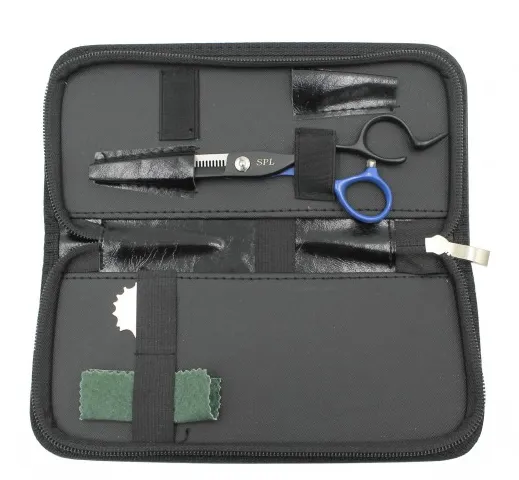 Набір ножиць для правші для стрижки волосся прямі та філірувальні ергономічні з медичної сталі SPL 5.5 розмір (90020-1) фото