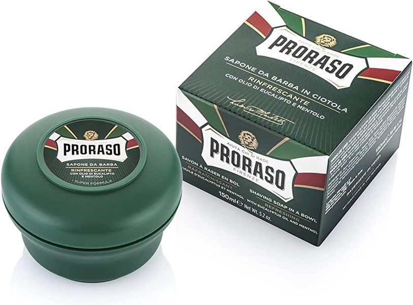 Мило Для Гоління Proraso Green (New Version Super Formula) Eucalyptus and Menthol Shaving Soap Jar 150 мл фото