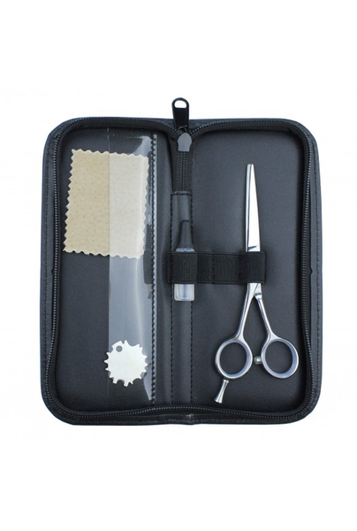 Набор ножниц для левшей для стрижки волос прямые и филировочные классические из медицинской стали SPL 5.5 размер (90068-1) фото