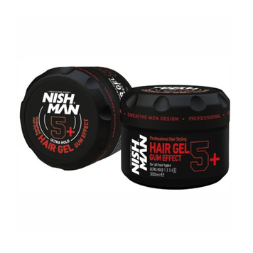 Гель для волосся екстремальної фіксації Nishman Ultra Hold Hair Gel Gummy 5+ 300 мл фото