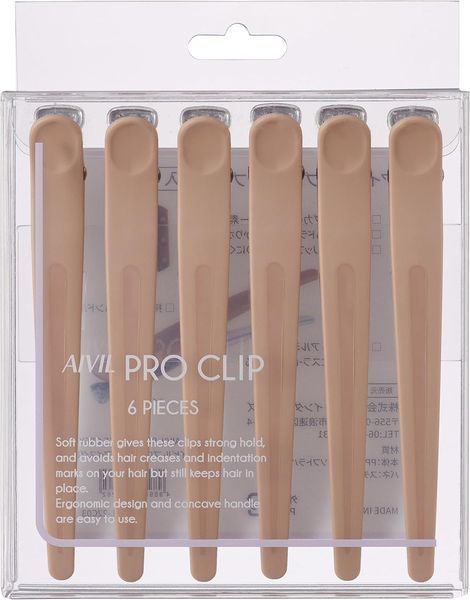 Затискач Aivil Pro Clip Milk Tea для волосся, 1 шт 4331 фото