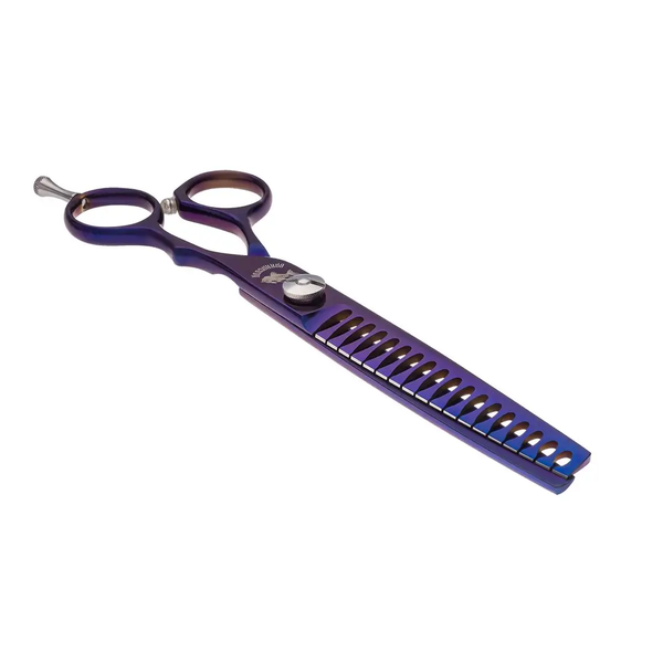 Ножиці для стрижки собак фінішні Barracuda Violet Limited 7", 18 зубців фото