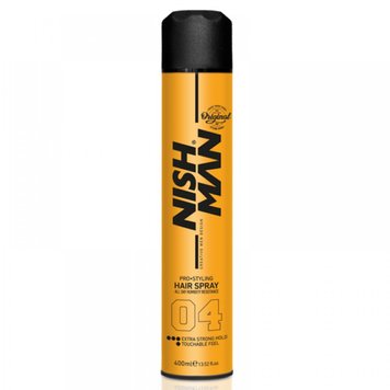 Спрей для фіксації волосся Nishman Extra Strong Hold Hair Spray 400 мл фото