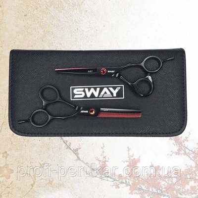 Набор парикмахерских ножниц прямые и филировочные 5.5 размер Sway Art 309 110 309 фото