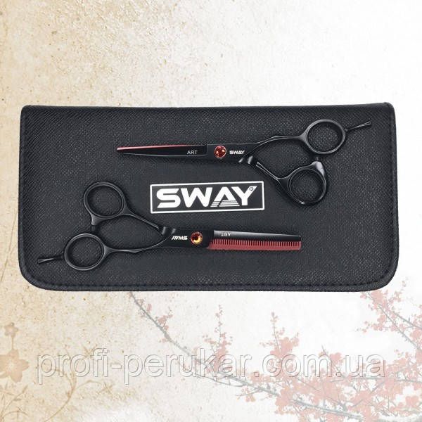 Набір перукарських ножиць прямі і філірувальні 5.5 розмір Sway Art 309 110 309 фото