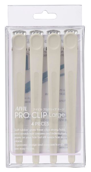 Затискач Aivil Pro Clip Large Chalk White для волосся, 1 шт 4334 фото