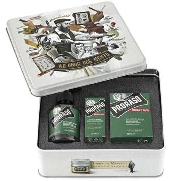 Набір Для Бороди Proraso Metal Box Beard Care Refreshing Gift Set фото