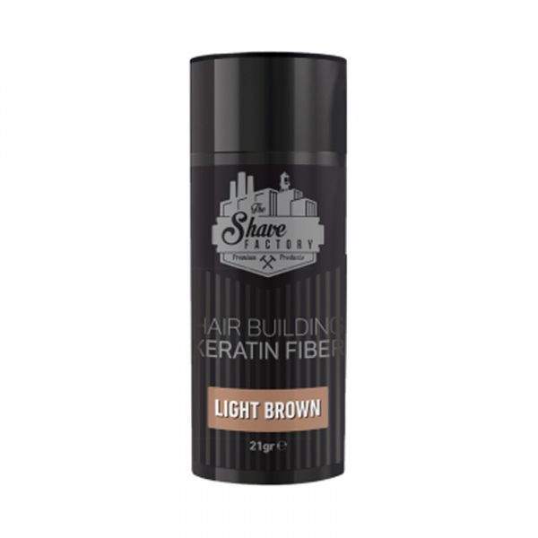 Кератинове волокно для нарощування волосся Shave Factory Keratin Fiber Light Brown 21г фото