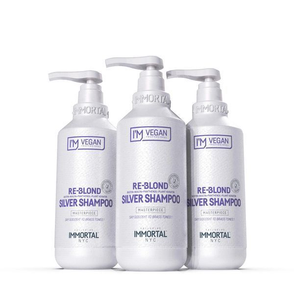 Шампунь проти небажаної жовтизни волосся I'M Vegan Re-Blond Silver Shampoo 500мл NYC-64 фото