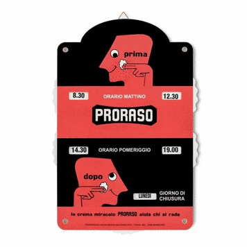 Дверна табличка Proraso Prima&Dopo Opening Hours фото