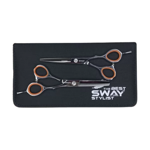 Набір ножиць для стрижки волосся прямі і філіровочні 6 розмір Sway Grand 401 110 401 фото
