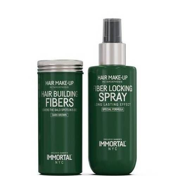 Набір для маскування сивини Immortal Infuse NYC Fiber Building Spray Black Set (INF-134) фото