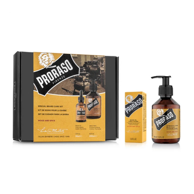 Набор для бороды Proraso Duo Pack Oil + Shampoo Wood & Spice фото