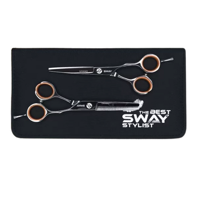 Набір ножиць для стрижки волосся прямі і філіровочні 5.5 розмір Sway Grand 403 110 403 фото
