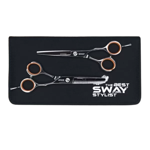 Набор ножниц для стрижки волос прямые и филировочные 5.5 размер Sway Grand 403 110 403 фото
