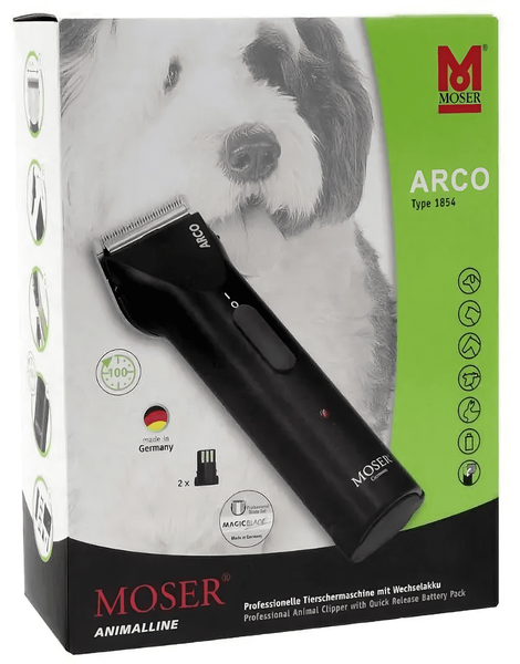 Машинка для стрижки собак професійна акумуляторна MOSER Arco 1854-0086 професійна акумуляторна фото