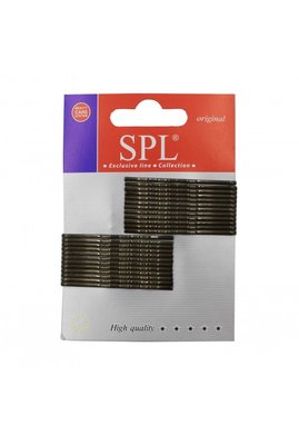 Невидимки для волос SPL 50902 фрезерованные коричневые 5 см 24 шт фото