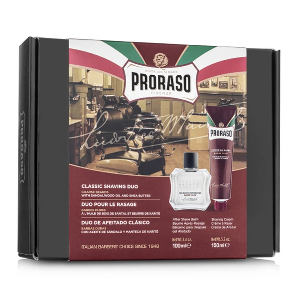 Набір для гоління Proraso Duo Pack Tube + Balm Sandalwood фото
