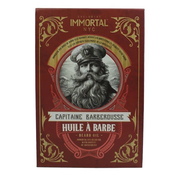 Подарочный набор для ухода за бородой IMMORTAL CAPITANE BARBEROUSSE BEARD OIL IM-09 фото