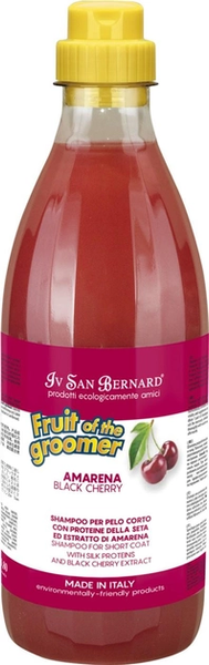 Шампунь Iv San Bernard Black Cherry для короткой шерсти, с протеинами шелка и черной вишней, 500мл, 500 мл фото