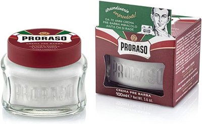 Крем до гоління Proraso Red (New Version) Pre-shaving cream з маслом ши для жорсткої щетини 100 мл фото