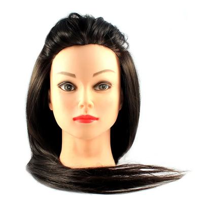 Манекен для зачісок навчальний для перукарів натуральний Каштан 45-50 см фото