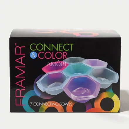 91023 Rainbow сonnect & Color Bowls Соединяющиеся радужные миски для окрашивания (7 шт в наборе) фото