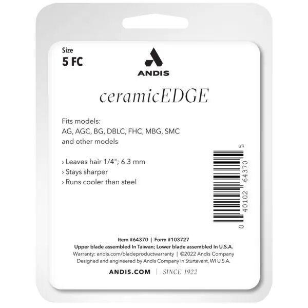 Ножевой блок Andis Ceramic Edge № 5FC, 6,3 мм AN c 72635 фото