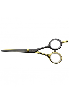 Профессиональные прямые парикмахерские ножницы золотисто-черные 5.5 размер SPL 96817-55 фото