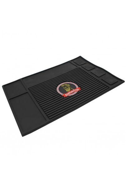 Термостійкий килимок для перукарських інструментів з магнітом SPL 21150 чорного кольору фото