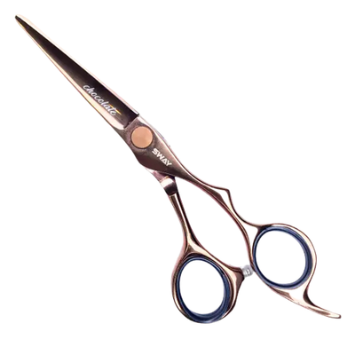 Прямі перукарські ножиці для стрижки волосся 5.5 розмір Sway Art Chocolate 110 31055 фото