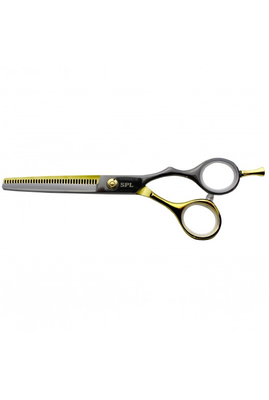 Парикмахерские филировочные ножницы для правшей профессиональные золото-черные 6,0 размер SPL 96816-35 фото