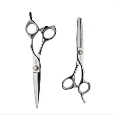 Набір ножиць для правші для стрижки волосся прямі та філірувальні SPL 90052-1 Samurai 6.0 розмір фото