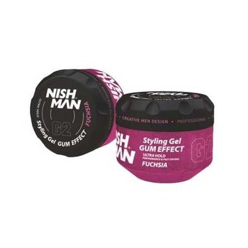 Гель для волосся сильної фіксації Nishman Ultra Hold Hair Gel Fuchsia G2 300 мл фото