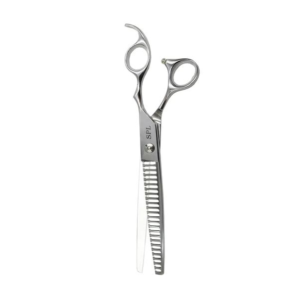 Філіровочні фінішні (шанкр) ножиці для грумінгу 7,5 Сріблястий фото