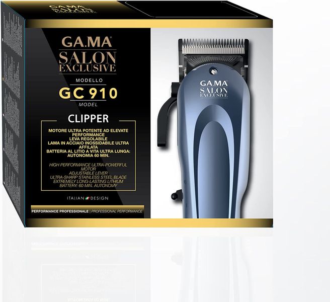 Машинка для стрижки волосся та бороди професійна на акумуляторі леза з нержавіючої сталі GAMA GC 910 фото