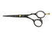 Прямі ножиці перукарські професійні для стрижки волосся напівергономічні SPL 5.5 розмір чорні 95235-55 фото 1